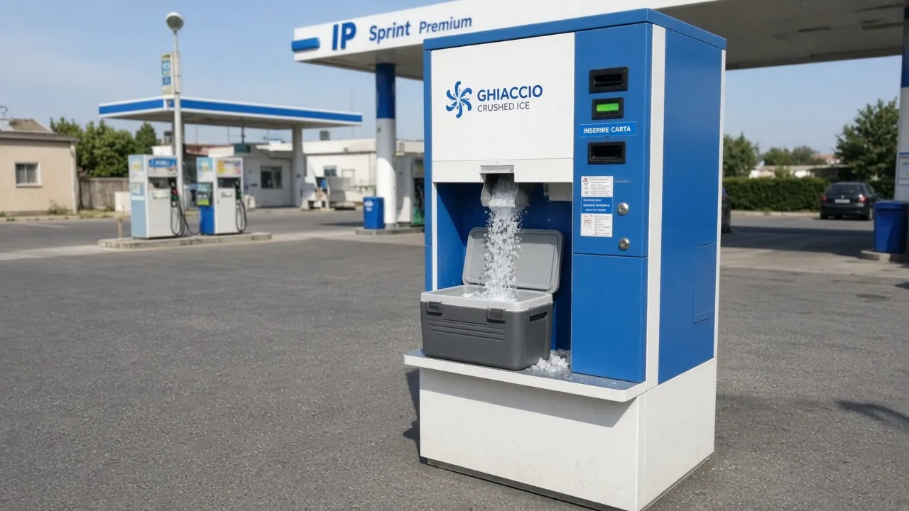 Macchine automatiche per ghiaccio: guida per stazioni di servizio, porti, campeggi e eventi