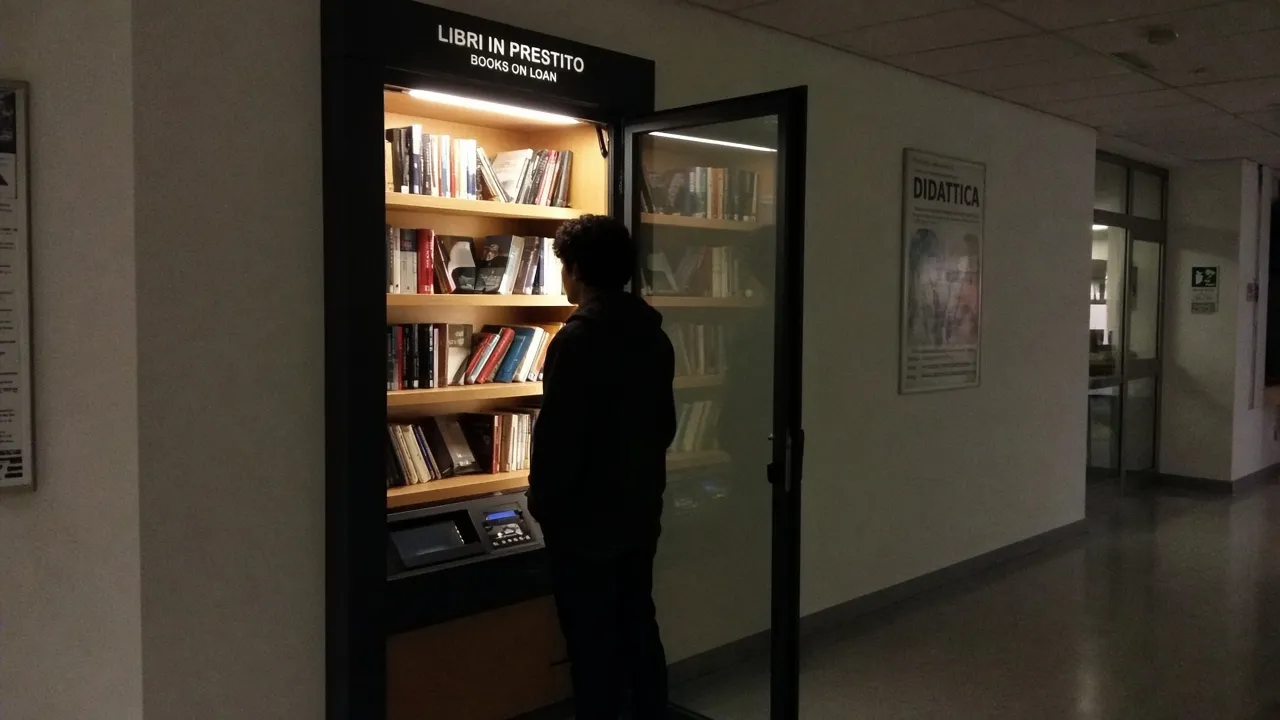 Distributore automatico di libri: guida a kiosk biblioteca, prestito e vendita h24