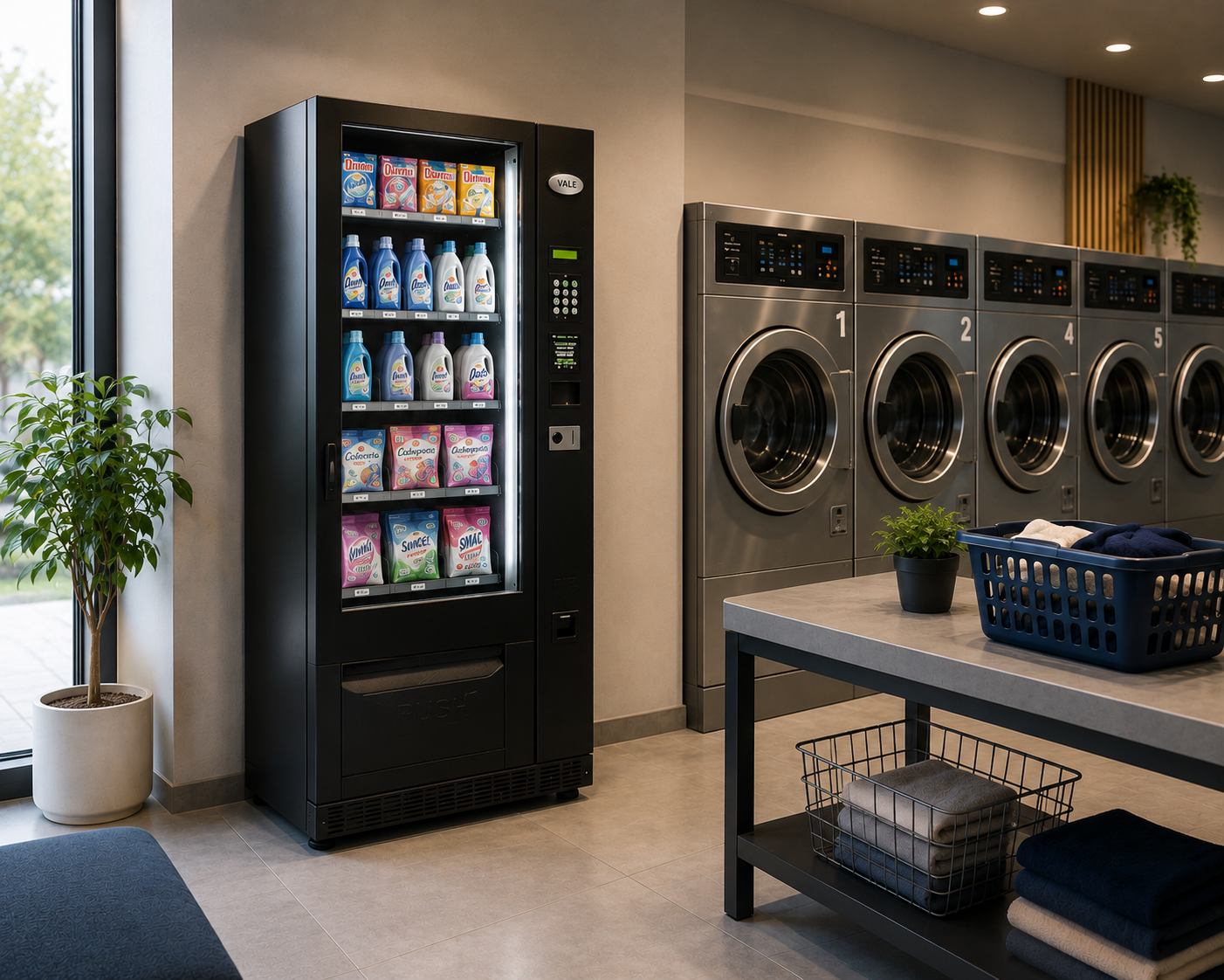 Fornitura distributori automatici per catene multi-sito: lavanderie, hotel e palestre