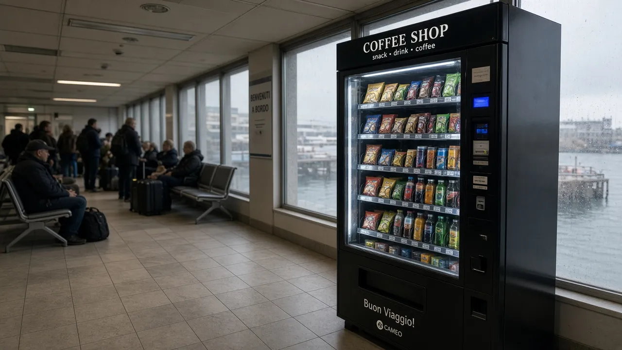 Distributori automatici per porti e terminal traghetti: servizio continuativo ai passeggeri